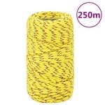 Vidaxl corde de bateau jaune 2 mm 250 m polypropylne