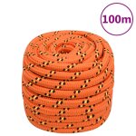 Vidaxl corde de bateau orange 20 mm 100 m polypropylne