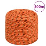 Vidaxl corde de bateau orange 8 mm 500 m polypropylne