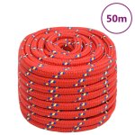 Vidaxl corde de bateau rouge 20 mm 50 m polypropyl�ne