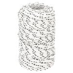 Vidaxl corde de bateau tress blanc 2 mmx500 m polyester