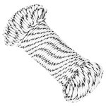 Vidaxl corde de bateau tress blanc 3 mmx50 m polyester