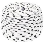 Vidaxl corde de bateau tress blanc 6 mmx25 m polyester