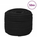 Vidaxl corde de travail noir 14 mm 50 m polyester