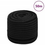 Vidaxl corde de travail noir 18 mm 50 m polyester