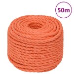 Vidaxl corde de travail orange 10 mm 50 m polypropylène Vidaxl corde de travail orange 10 mm 50 m polypropylène