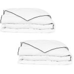 Vidaxl couette en duvet d'hiver 2 pcs 135 x 200 cm
