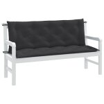 Vidaxl coussins de banc de jardin lot de 2 anthracite m�lang� tissu