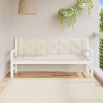 Vidaxl coussins de banc de jardin lot de 2 blanc cr�me tissu oxford