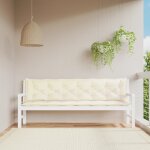 Vidaxl coussins de banc de jardin lot de 2 blanc cr�me tissu oxford