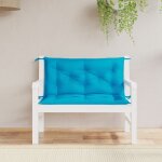 Vidaxl coussins de banc de jardin lot de 2 bleu clair tissu oxford