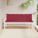 Vidaxl coussins de banc de jardin lot de 2 rouge bordeaux tissu oxford