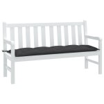 Vidaxl coussin de banc de jardin anthracite mlang 150x50x7 cm tissu