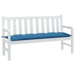 Vidaxl coussin de banc de jardin bleu m�lang� 150x50x7 cm tissu