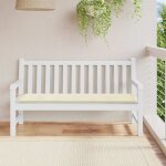 Vidaxl coussin de banc de jardin crme 150x50x4 cm tissu oxford