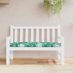Vidaxl coussin de banc de jardin motif de feuilles, coussin de sige, coussin de meuble de terrasse patio ...