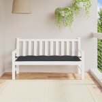 Vidaxl coussin de banc de jardin noir 150x50x7 cm tissu oxford