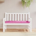 Vidaxl coussin de banc de jardin rose 120x50x7 cm tissu