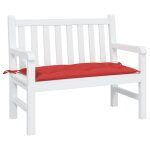Vidaxl coussin de banc de jardin rouge 100x50x7 cm tissu oxford