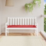 Vidaxl coussin de banc de jardin rouge 150x50x7 cm tissu oxford