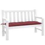 Vidaxl coussin de banc de jardin rouge bordeaux m�lang� tissu