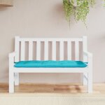 Vidaxl coussin de banc de jardin turquoise 120x50x7 cm tissu