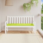 Vidaxl coussin de banc de jardin vert brillant 150x50x7cm tissu oxford