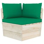 Vidaxl coussins de canap palette 3 pcs vert tissu