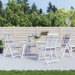 Vidaxl coussins de chaise de jardin 4 pcs carreaux gris 120x50x3 cm