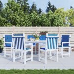 Vidaxl coussins de chaise de jardin 6 pcs bleu royal 100x50x3 cm