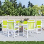 Vidaxl coussins de chaise de jardin 6 pcs vert vif 100x50x3 cm