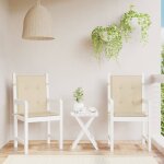 Vidaxl coussins de chaise de jardin a dossier bas lot de 2 beige