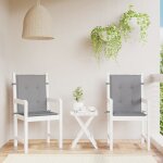 Vidaxl coussins de chaise de jardin a dossier bas lot de 2 gris