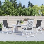 Vidaxl coussins de chaise de jardin a dossier haut lot de 4 anthracite