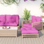 Vidaxl coussins de palette 2 pcs rose tissu oxford