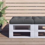 Vidaxl coussin de palette gris 50x50x12 cm tissu