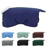 Vidaxl couverture equine bleu marine 105 cm fleece polaire