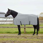 Vidaxl couverture equine gris clair et rose complet polyester