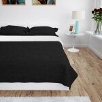 Vidaxl couvre - lit ¿¿ double face matelass¿¿ 220 x 240 cm noir et blanc Vidaxl couvre - lit ¿¿ double face matelass¿¿ 220 x 240 cm noir et blanc