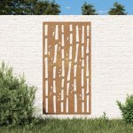 Vidaxl dcoration murale jardin 105x55 cm acier corten design bambou
