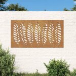 Vidaxl décoration murale jardin 105x55 cm acier corten design feuille Vidaxl décoration murale jardin 105x55 cm acier corten design feuille