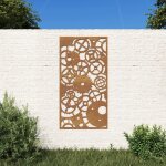 Vidaxl dcoration murale jardin 105x55 cm design de roue dente