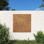 Vidaxl dcoration murale jardin 55x55 cm acier corten design du soleil