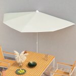 Vidaxl demi - parasol de jardin avec m�t 180x90 cm sable