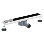 Vidaxl drain de douche avec couvercle en verre et siphon � 360 50 cm