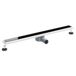 Vidaxl drain de douche avec couvercle en verre et siphon � 360 90 cm