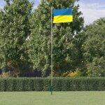 Vidaxl drapeau de l'ukraine et m�t 6, 23 m aluminium