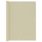 Vidaxl ecran de balcon crme 120x400 cm tissu oxford