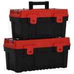 Vidaxl ensemble de boîte à outils 2 pcs noir et rouge polypropylène Vidaxl ensemble de boîte à outils 2 pcs noir et rouge polypropylène