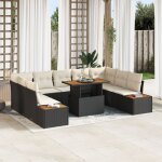 Vidaxl ensemble de canapé de jardin 6 pièces avec coussins en rotin synthétique noir Vidaxl ensemble de canapé de jardin 6 pièces avec coussins en rotin synthétique noir